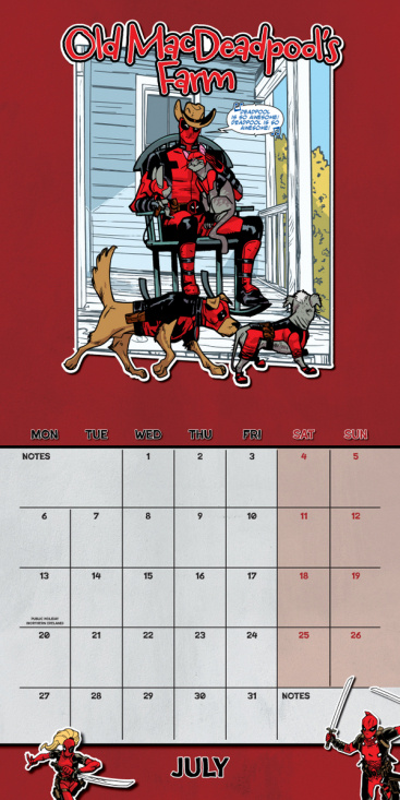 Marvel Deadpool  - 2026 Square Calendar