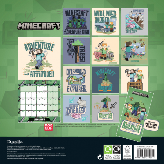 Minecraft  - 2026 Square Calendar