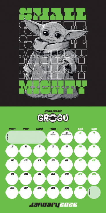 Star Wars The Mandalorian Grogu  - 2026 Square Calendar