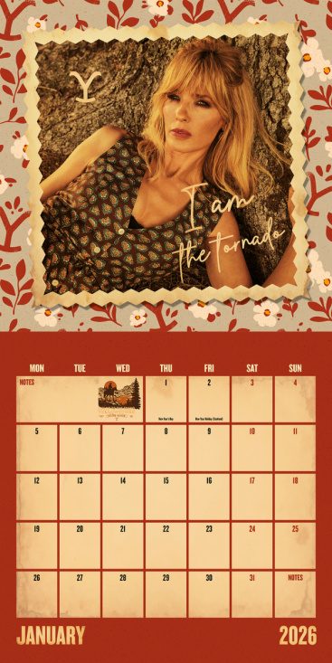 Yellowstone  - 2026 Square Calendar