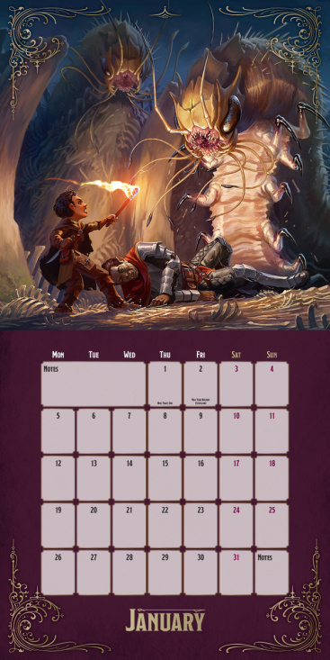 Dungeons & Dragons  - 2026 Square Calendar