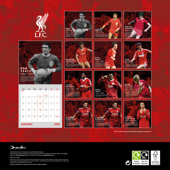 Liverpool Fc  - 2026 Calendar & Diary Musical Gift Box
