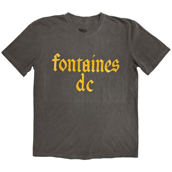 Fontaines D.C. - Gothic Logo Stone Wash Uni Char T-Shirt