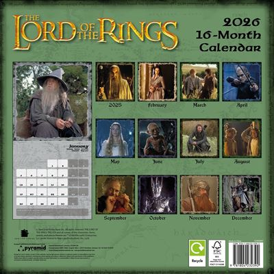 The Lord Of The Rings - 2026 Square Calendar