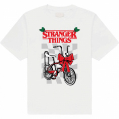 Stranger Things - Christmas Bike Uni Wht T-Shirt