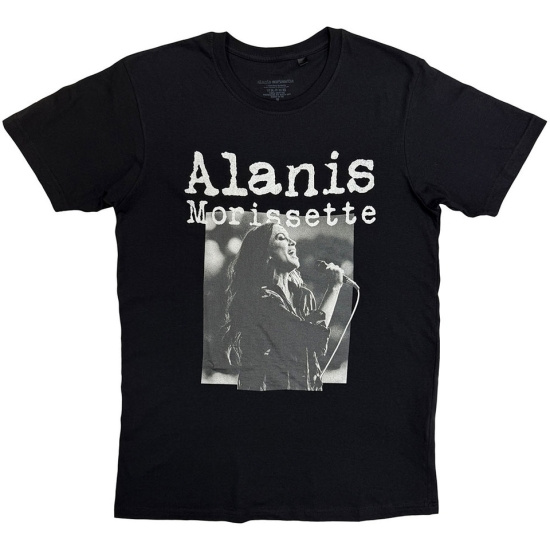 Alanis Morissette - Singing Photo Uni Bl T-Shirt