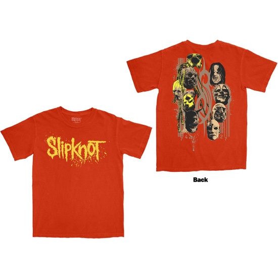 Slipknot - Splatter Logo Uni Orange T-Shirt