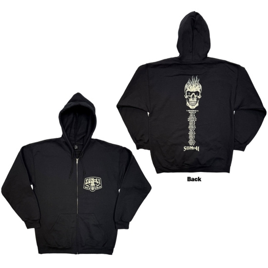 Sum 41 - Tour 24 Pt.2 Pocket Logo & Skull Uni Bl Zip Hoodie