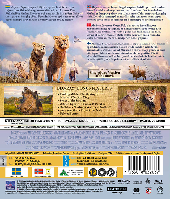 Movie - Mufasa: The Lion King (4K+Bd)