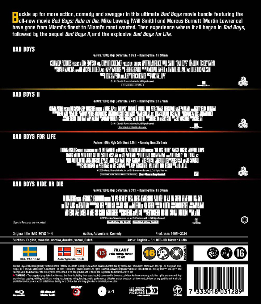 Movie - Bad Boys 1-4 Box-Set (Bd)