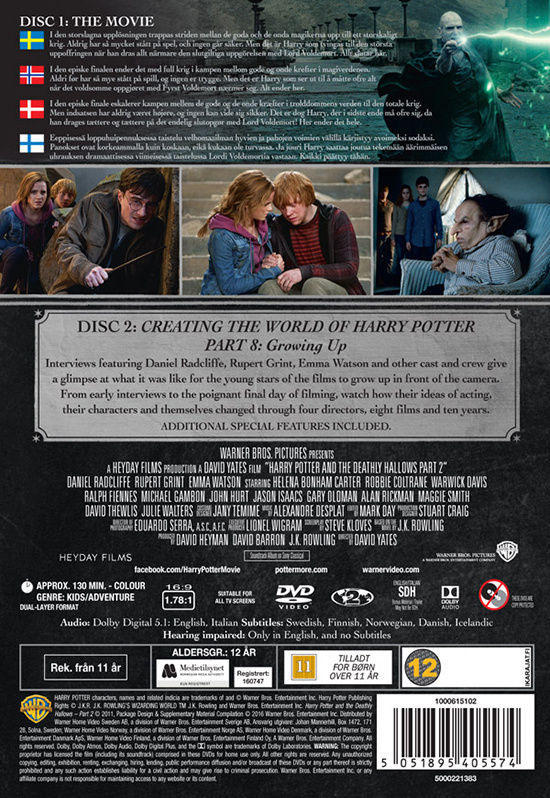 Movie - Harry Potter 7P2 + Documentary (Dvd/S/N)