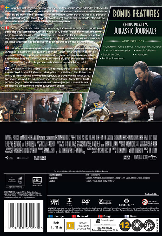 Movie - Jurassic World: Fallen Kingdom Dvd S-T