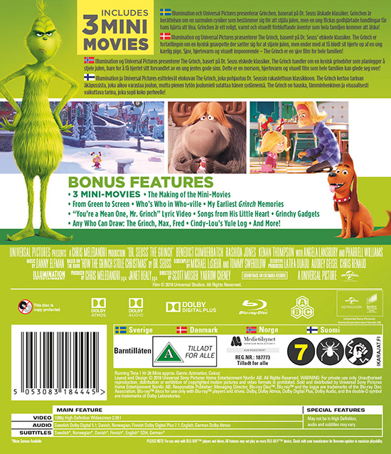 Movie - Grinch, The (2018) Bd S-T