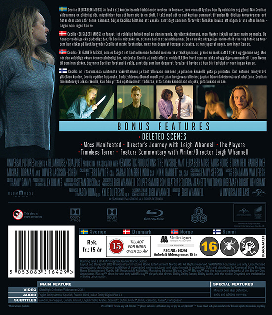 Movie - Invisible Man (2020), The Bd S-T