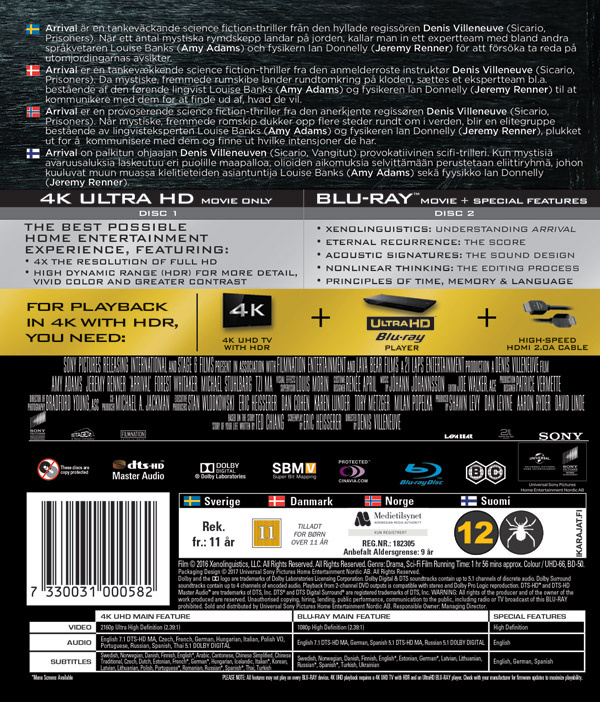 Movie - Arrival (Uhd+Bd) Uhd S-T