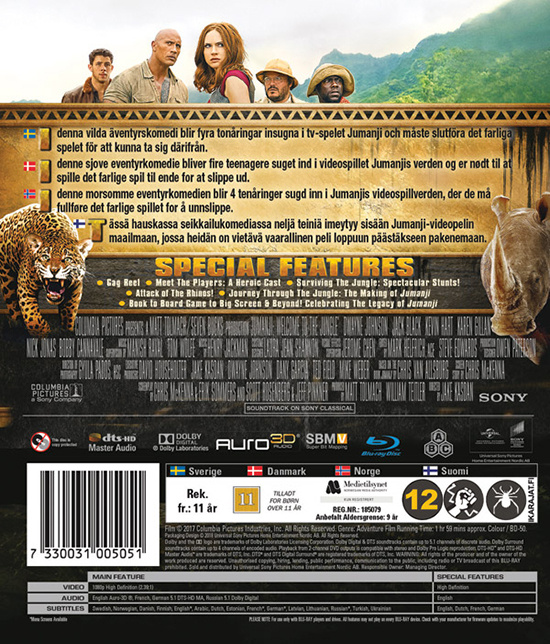 Movie - Jumanji: Welcome To Jungle Bd S-T