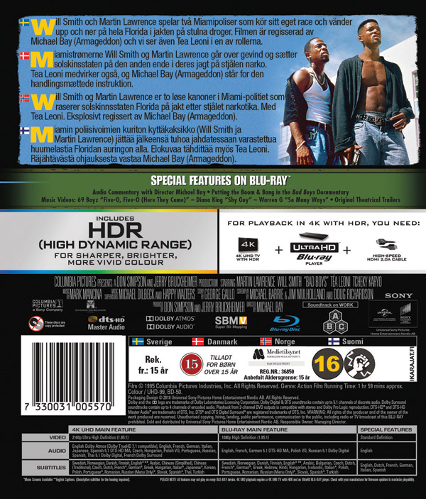 Movie - Bad Boys 1 (Uhd+Bd) Uhd S-T