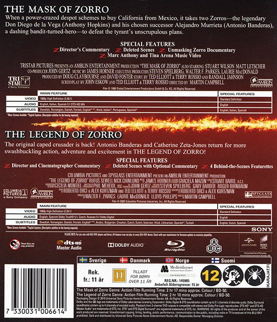 Movie - Zorro 1&2 Box Bd S-T