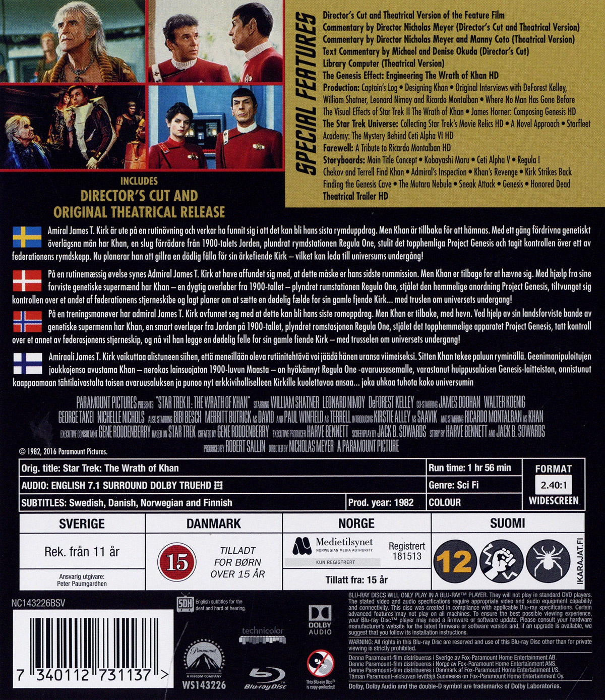 Movie - Star Trek 2: Wrath Khan ('82) Dir.Cut Bd