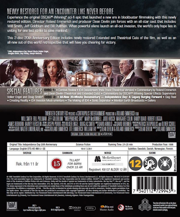 Movie - Independence Day 20Th Anniv. Bd