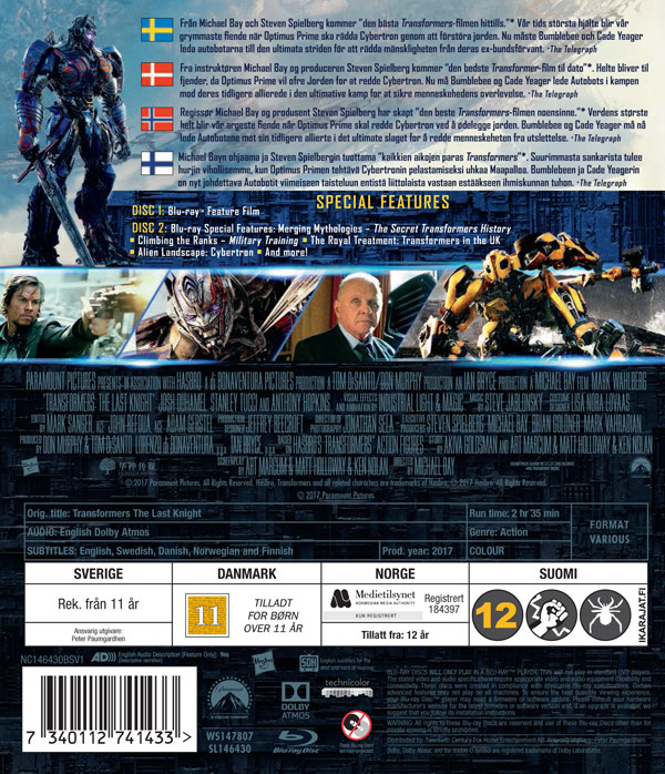 Movie - Transformers 5: Last Knight Bd