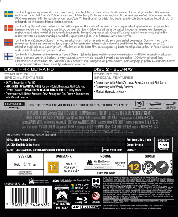 Movie - Forrest Gump  Uhd