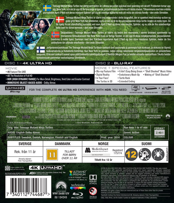 Movie - Teenage Mutant Ninja Turtles Uhd