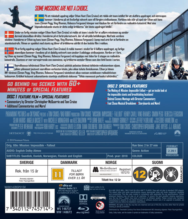 Movie - Mission: Impossible 6 (Fallout) Bd