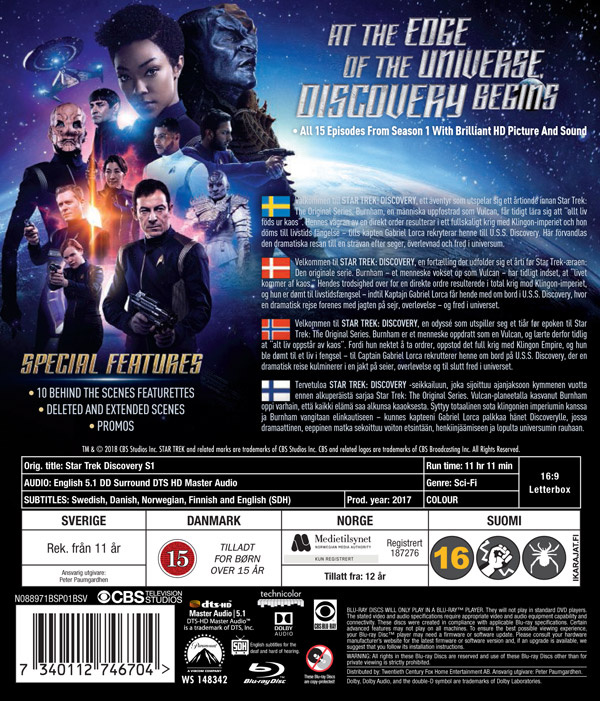 Movie - Star Trek Discovery S01 Bd