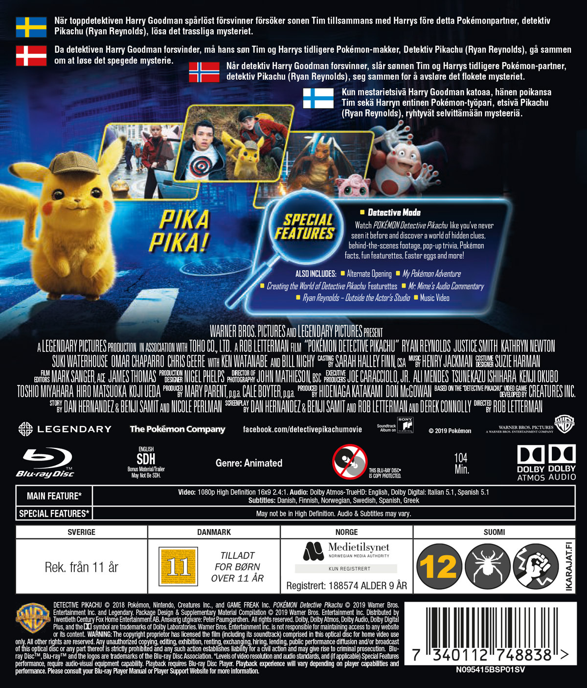 Movie - Pokémon Detective Pikachu Bd