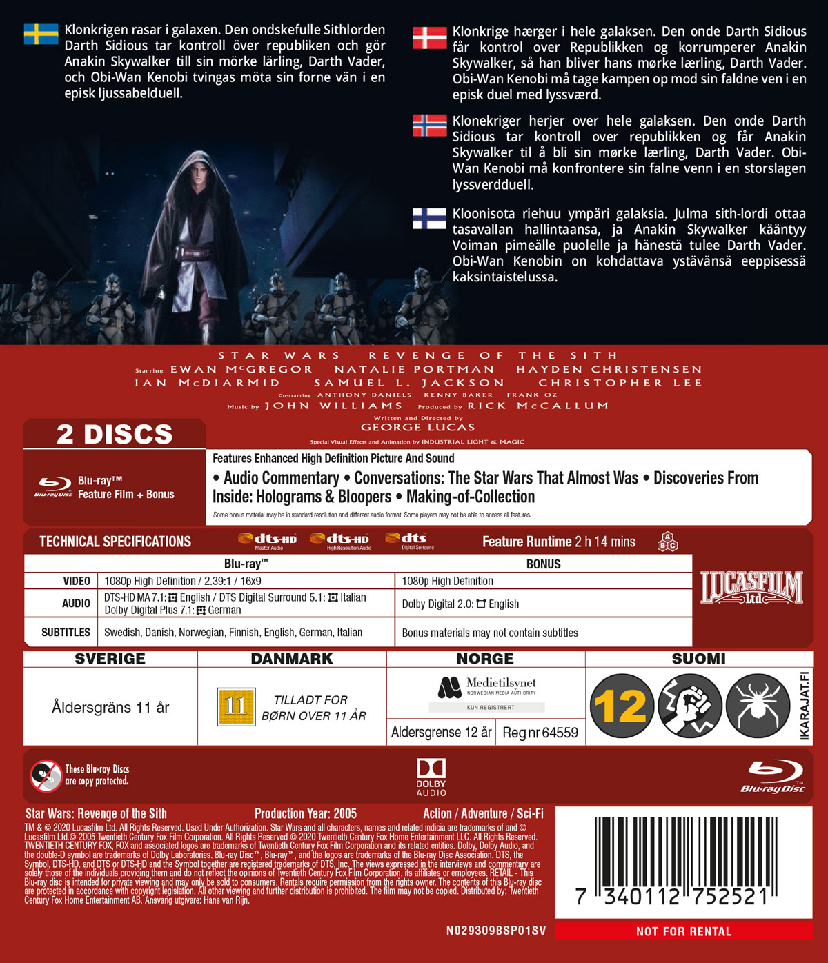 Movie - Star Wars: E3 - Revenge Of The Sith Bd