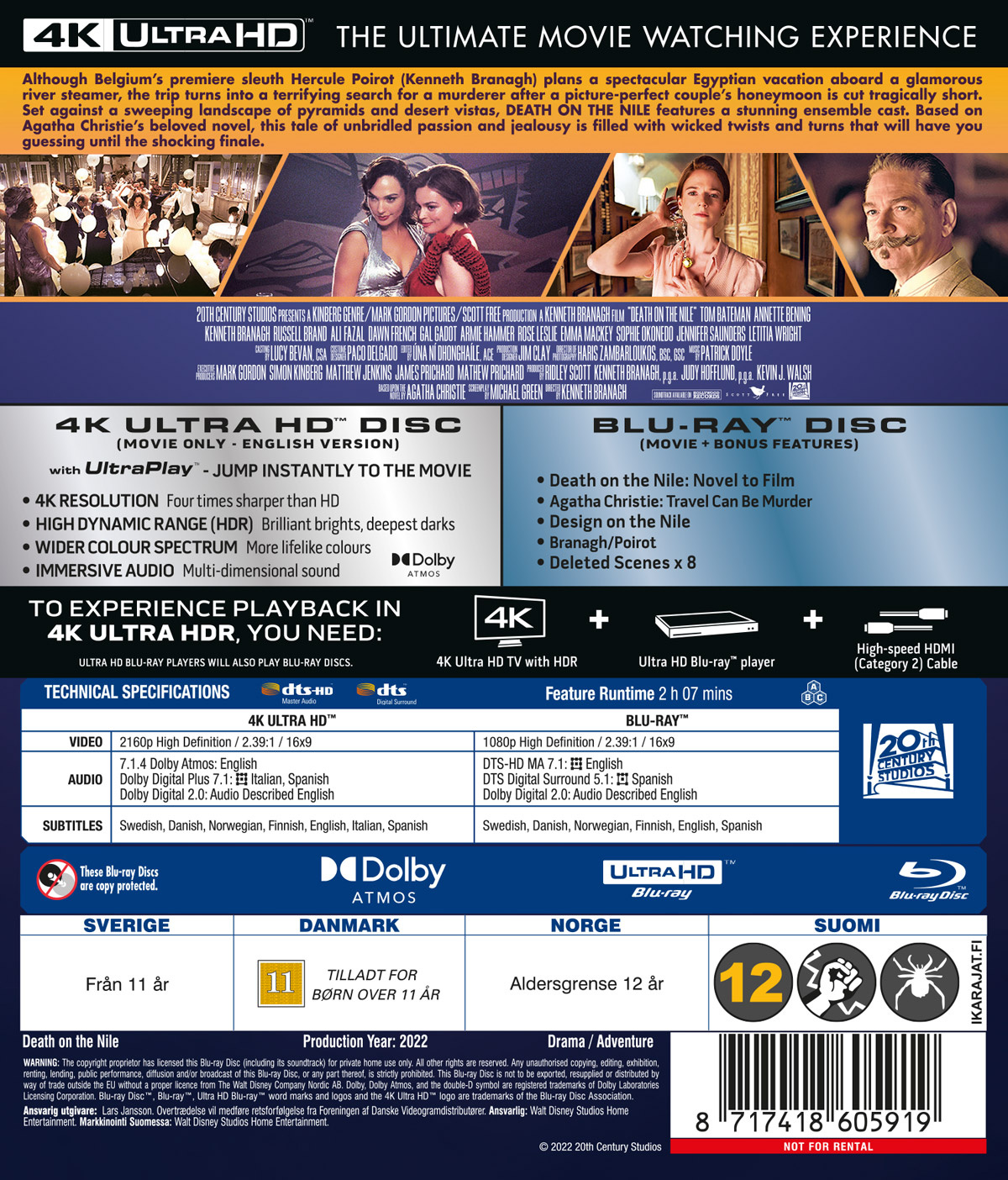 Movie - Death On The Nile (2022)-Uhd+Bd