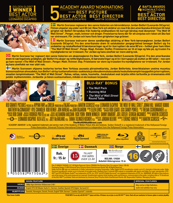 Movie - Wolf Of Wall Street, The Bd S-T