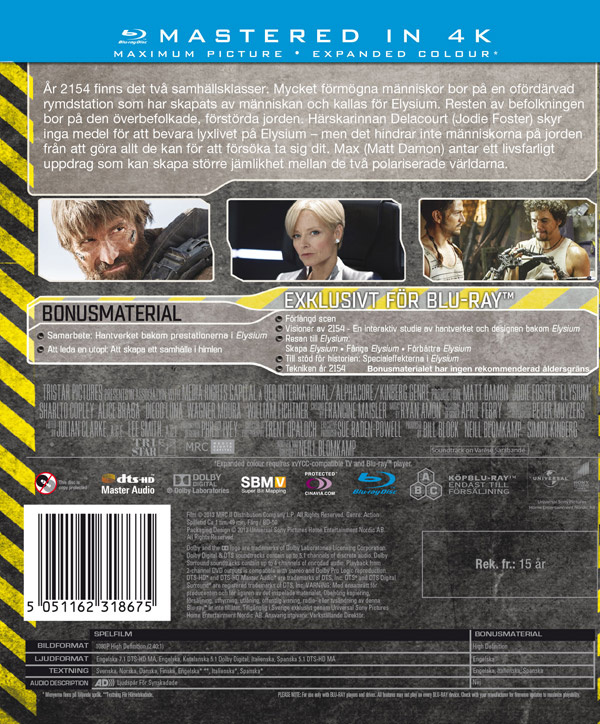 Movie - Elysium (Bd - Std)