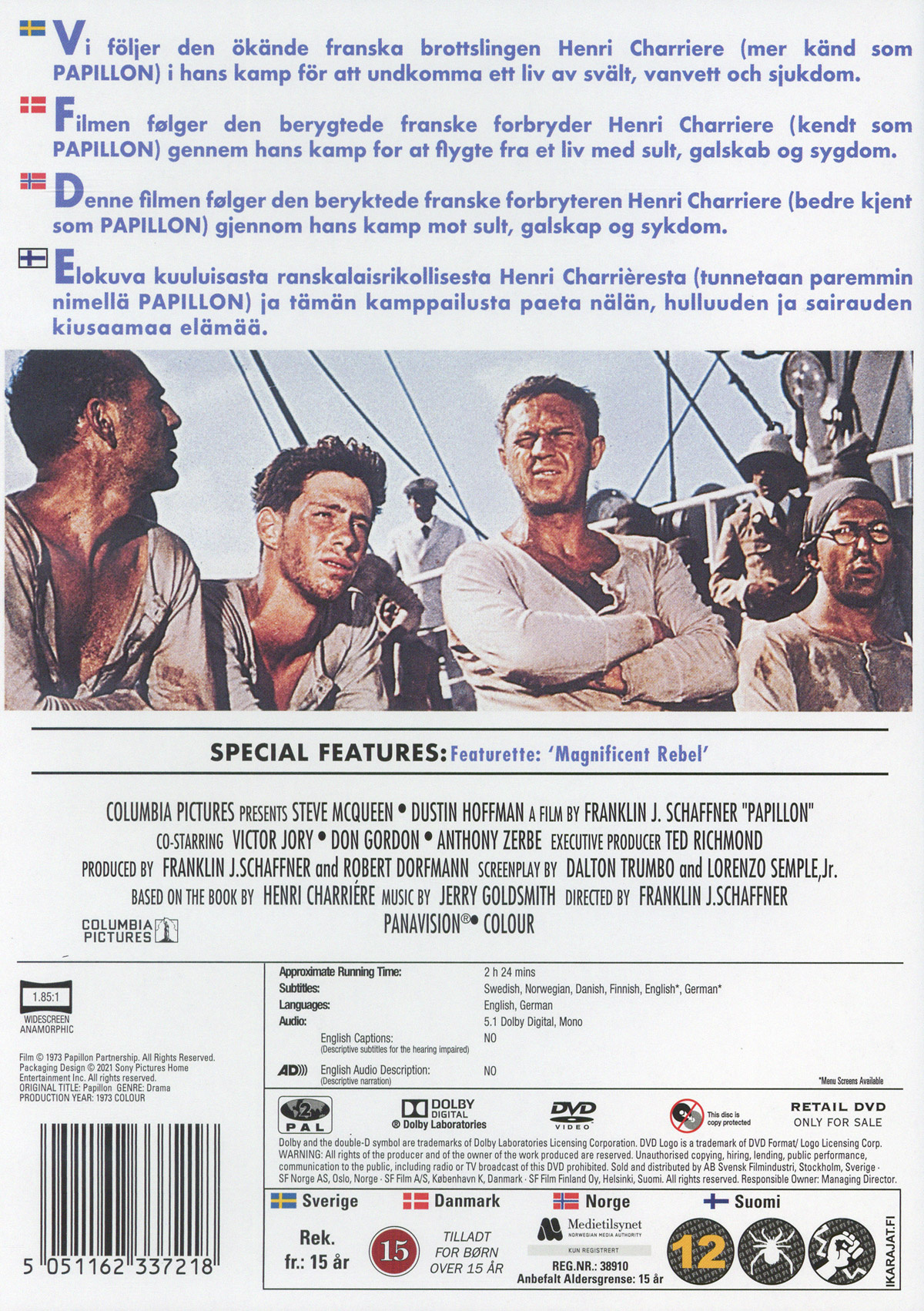 Movie - Papillon (Rwk 2014) Dvd S-T