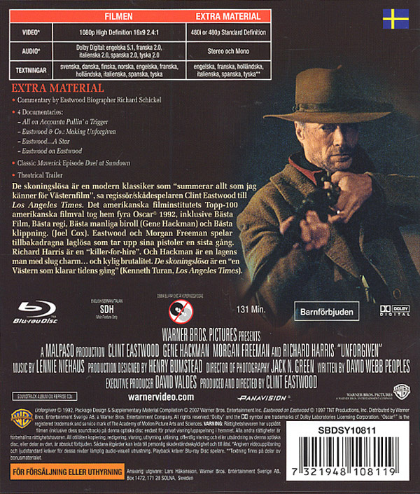 Movie - Unforgiven (Bd/S/N)