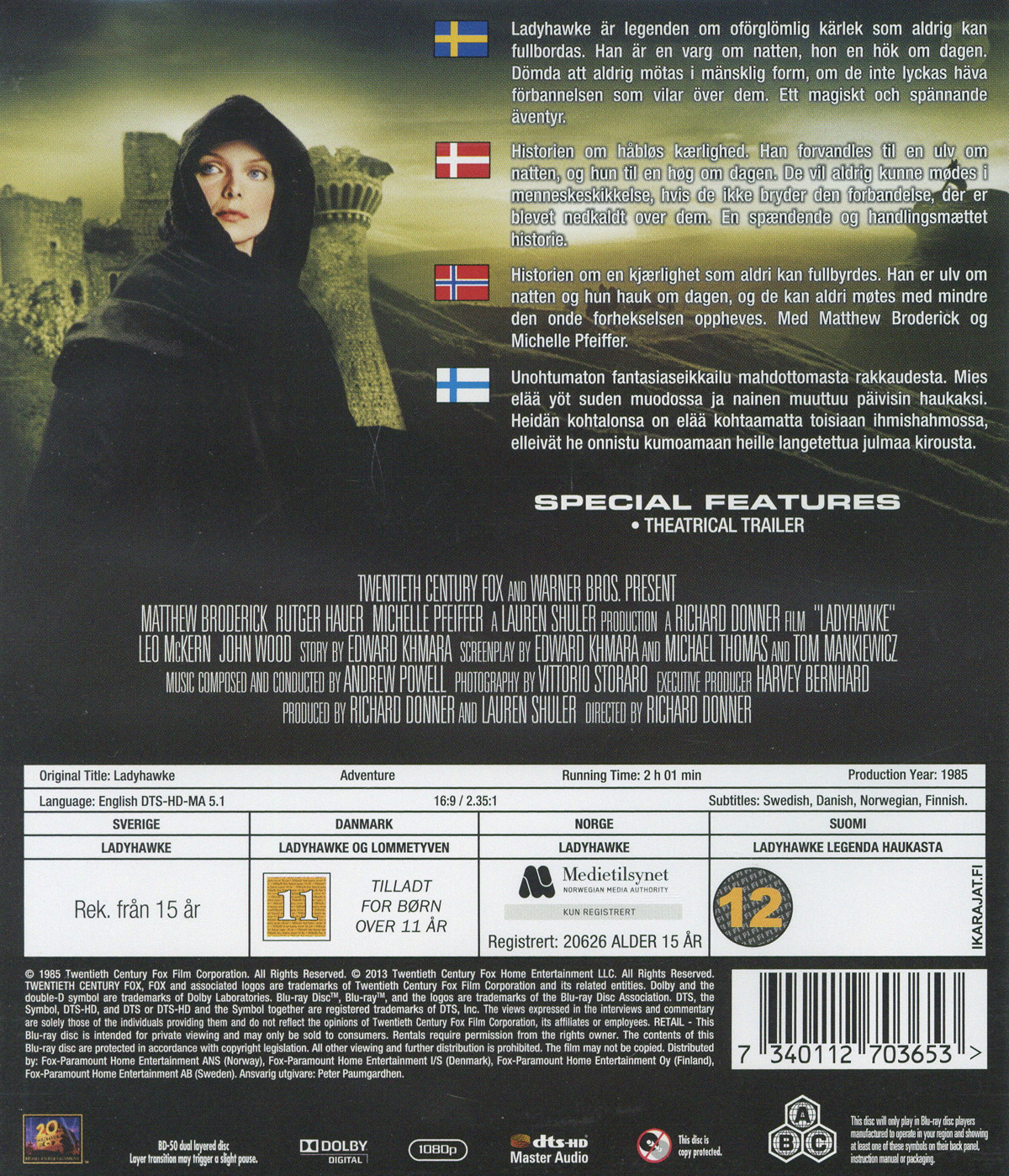 Movie - Ladyhawke Bd