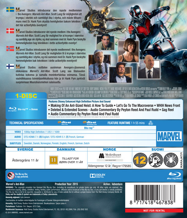 Movie - Ant-Man Bd/Scandi