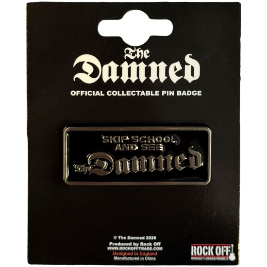 Damned - Skip School Pin Badge