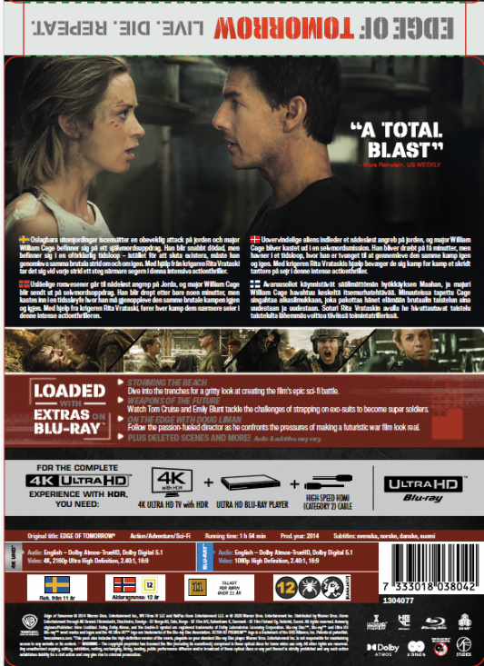 Movie - Edge Of Tomorrow Steelbook