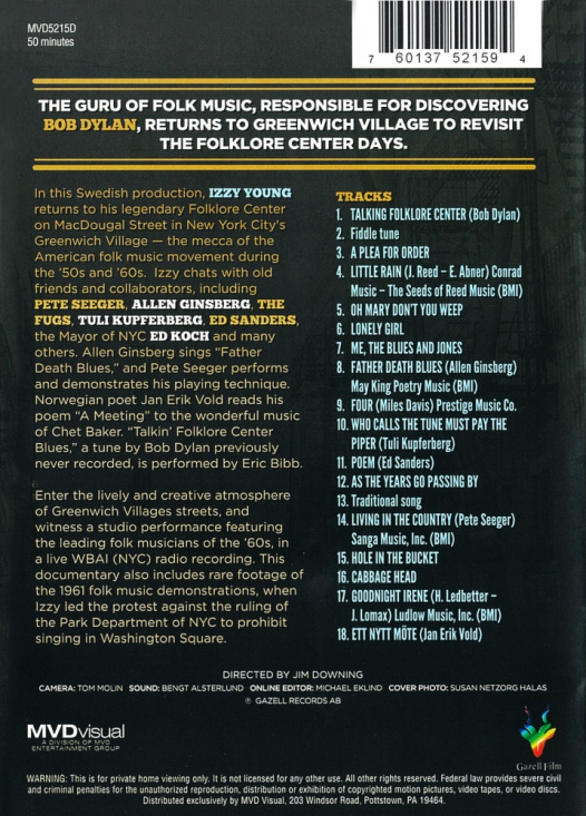 Izzy Young - Talking Folklore Center (DVD)