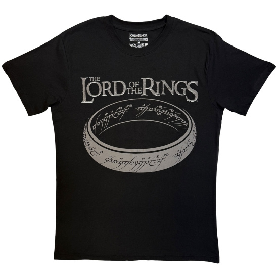 Lord Of The Rings - Greyscale Ring Uni Bl T-Shirt