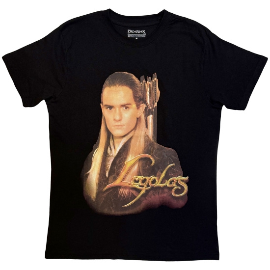 Lord Of The Rings - Legolas Gold Text Uni Bl T-Shirt