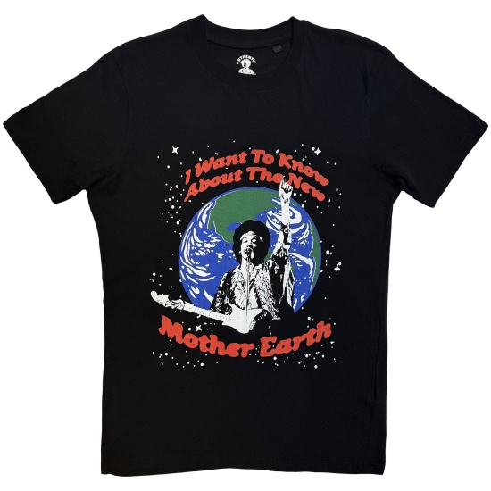 Jimi Hendrix - Earth Day Uni Bl T-Shirt