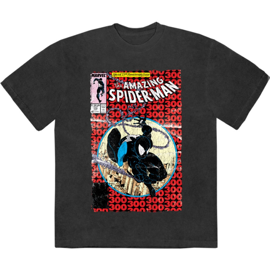 Marvel Comics - Amazing Spider-Man 25Th Anni Stone Wash Uni Bl T-Shirt