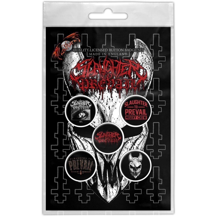 Slaughter - To Prevail Logo Button Badge Pack