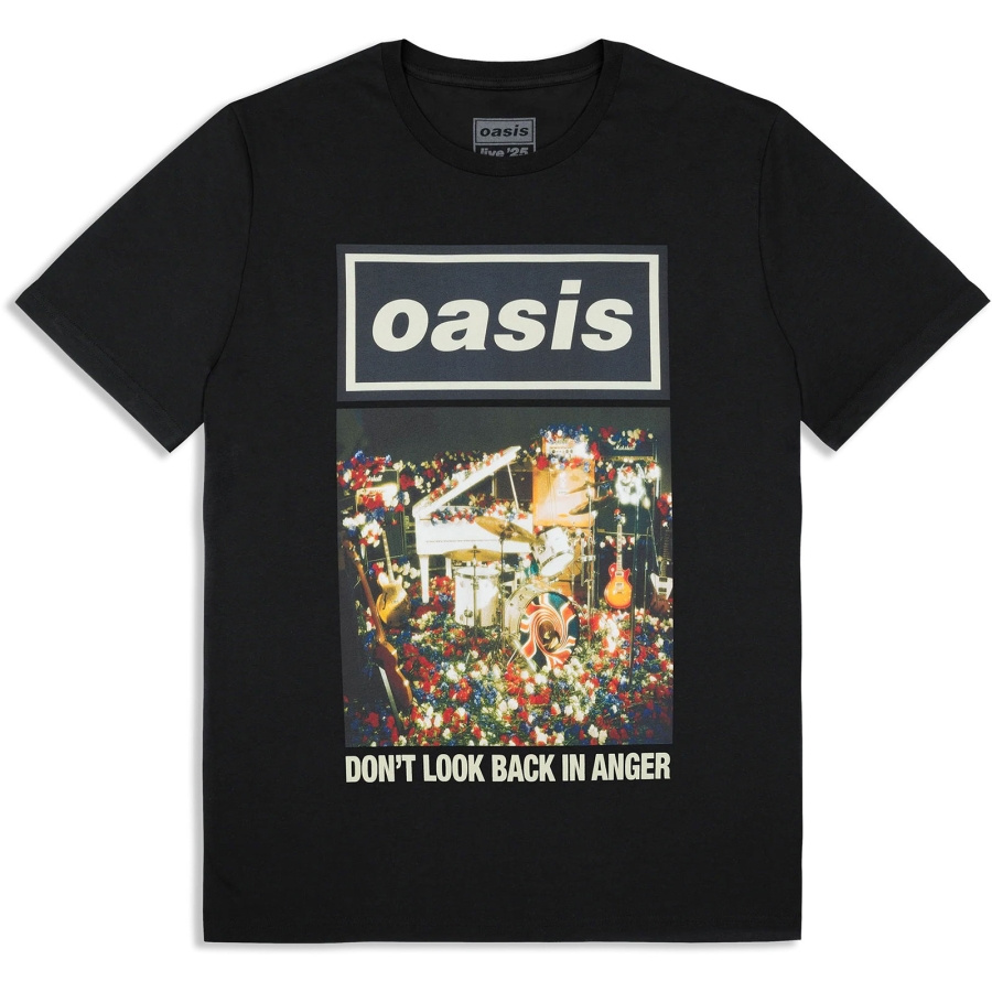 Oasis - Don't Look Back In Anger Single Cover Uni Bl T-Shirt