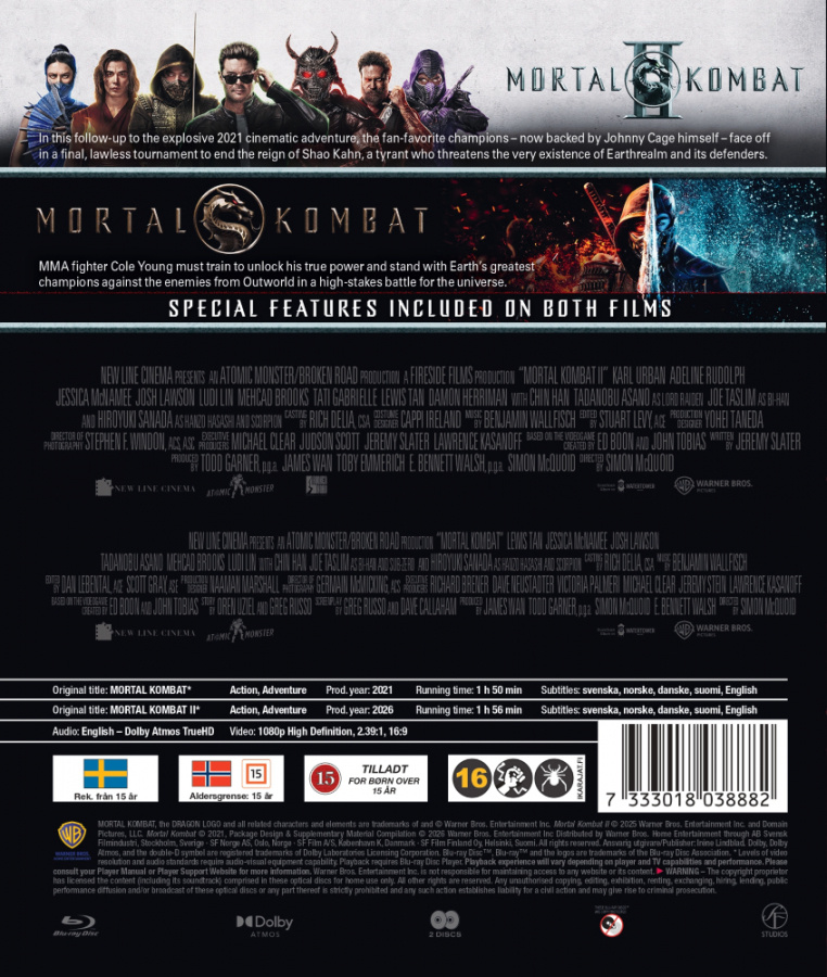 Movie - Mortal Kombat: 2 Movie Collection (Blu-ray)