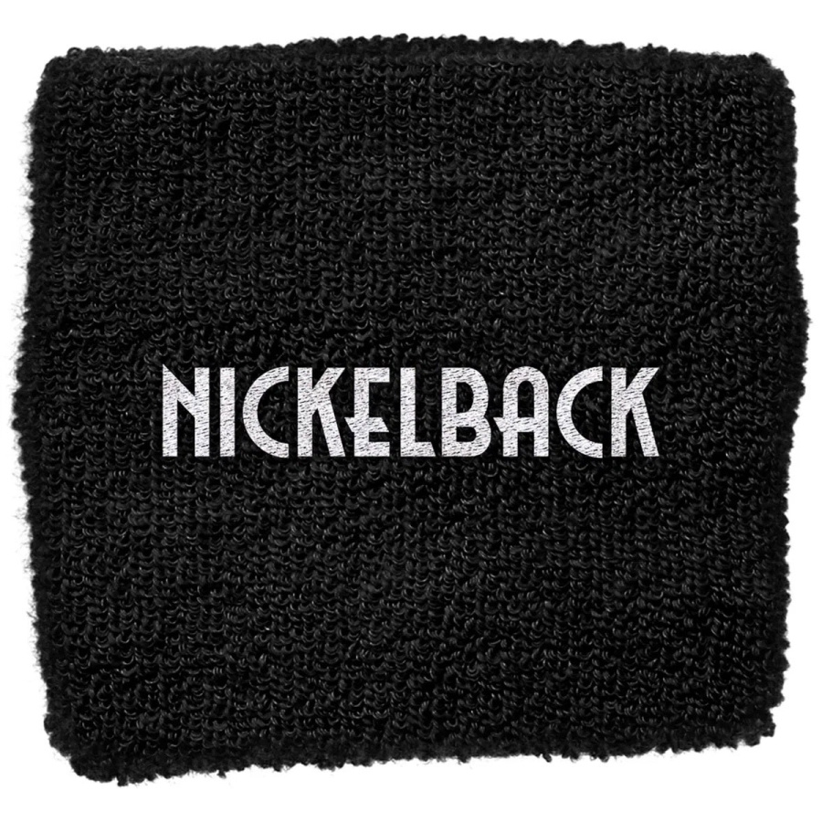 Nickelback - Unisex Embroidered Wristband: Logo (Black)