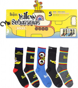 The Beatles - Yellow Submarine - Crew Socks (Assorted Styles 5 Pack Gift Box)